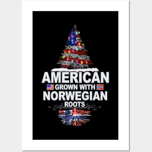 Christmas Tree  American Grown With Norwegian Roots - Gift for Norwegian From Norway Posters and Art